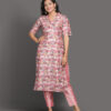 Orchid Pink Leaf  KURTI set - Image 3