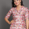 Orchid Pink Leaf  KURTI set - Image 5