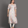 Beige Bloom Kurti - Image 4