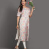 Beige Bloom Kurti - Image 2