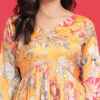 Mustard Yellow Floral Anarkali dress - Image 5